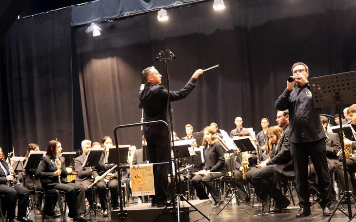 Un instante del concierto. 